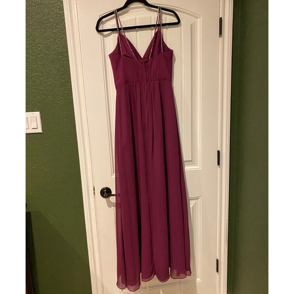 David’s Bridal Rhinestone Strap Bridesmaid Dress - Picture 3 of 5